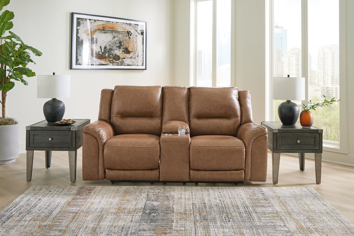 Trasimeno Power Reclining Loveseat with Console - Half Price Furniture