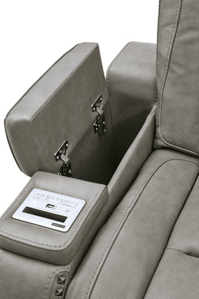 The Man-Den Power Reclining Loveseat with Console - Half Price Furniture