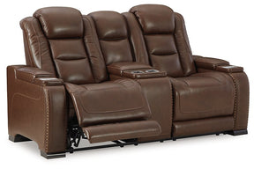 The Man-Den Power Reclining Loveseat with Console - Half Price Furniture