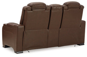 The Man-Den Power Reclining Loveseat with Console - Half Price Furniture