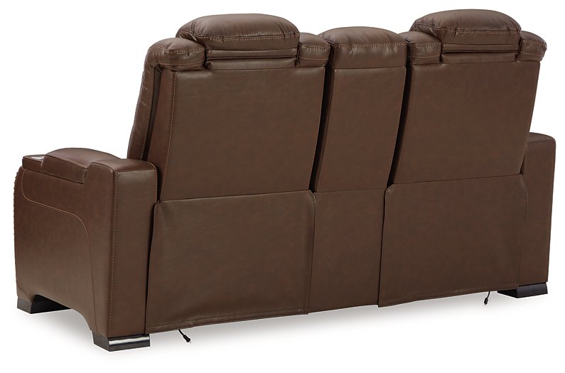 The Man-Den Power Reclining Loveseat with Console - Half Price Furniture