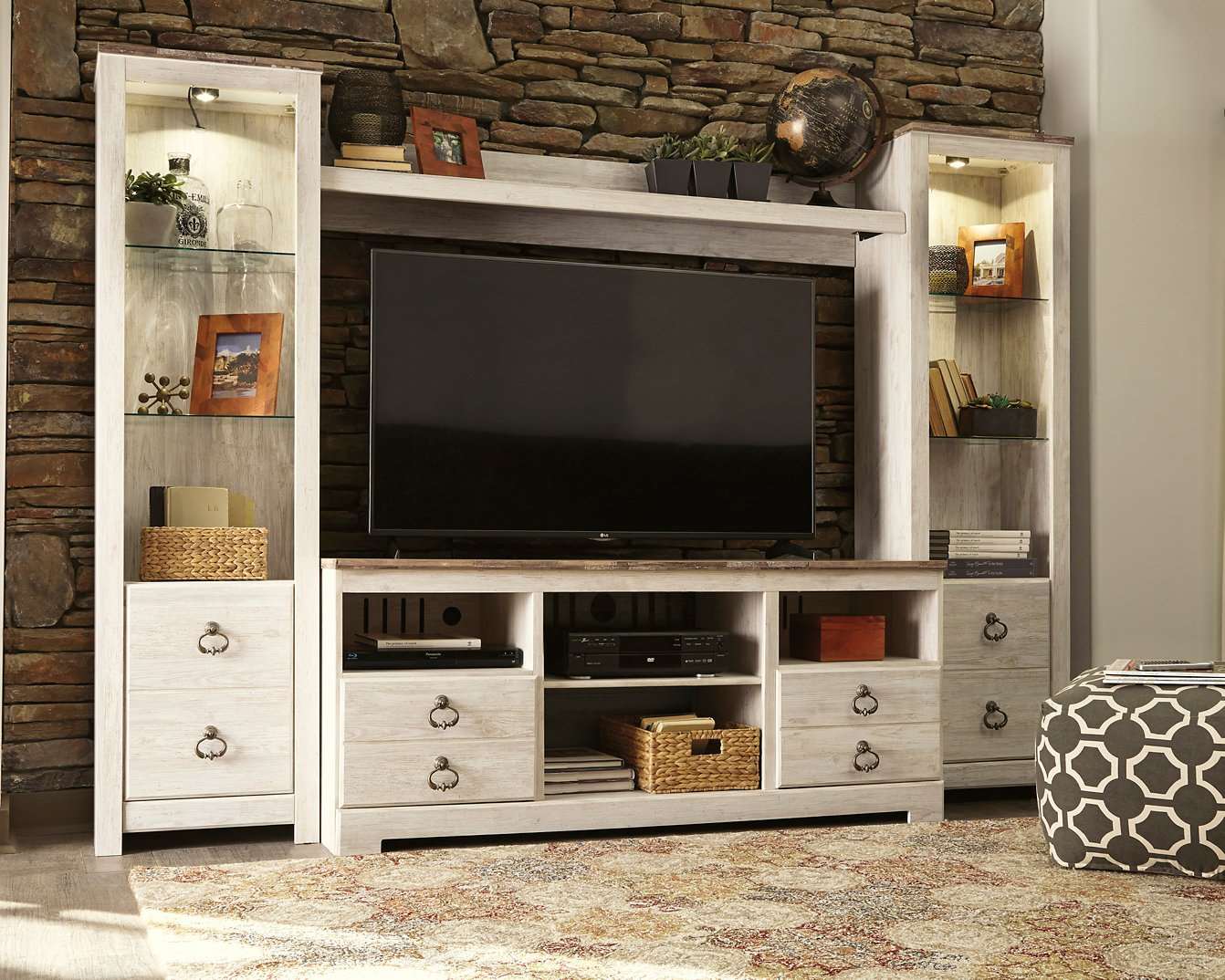 Willowton 4-Piece Entertainment Center - Half Price Furniture