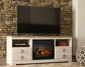 Willowton 64" TV Stand with Electric Fireplace - Half Price Furniture