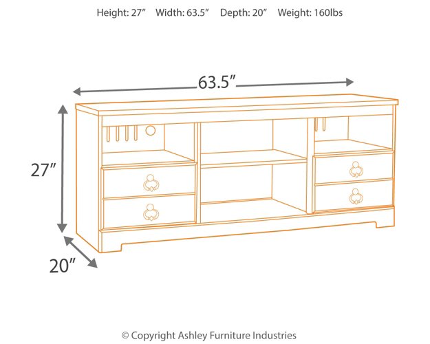 Willowton 64" TV Stand with Electric Fireplace - Half Price Furniture