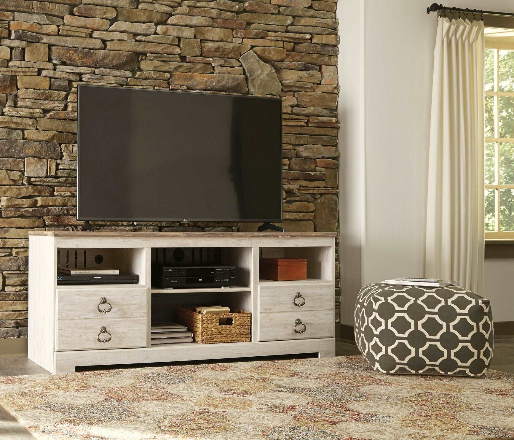 Willowton 4-Piece Entertainment Center with Electric Fireplace - Half Price Furniture