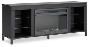 Cayberry 60" TV Stand with Electric Fireplace Half Price Furniture