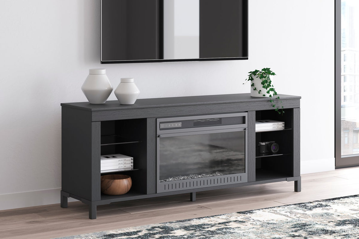 Cayberry 60" TV Stand with Electric Fireplace - Entertainment Center - Half Price Furniture