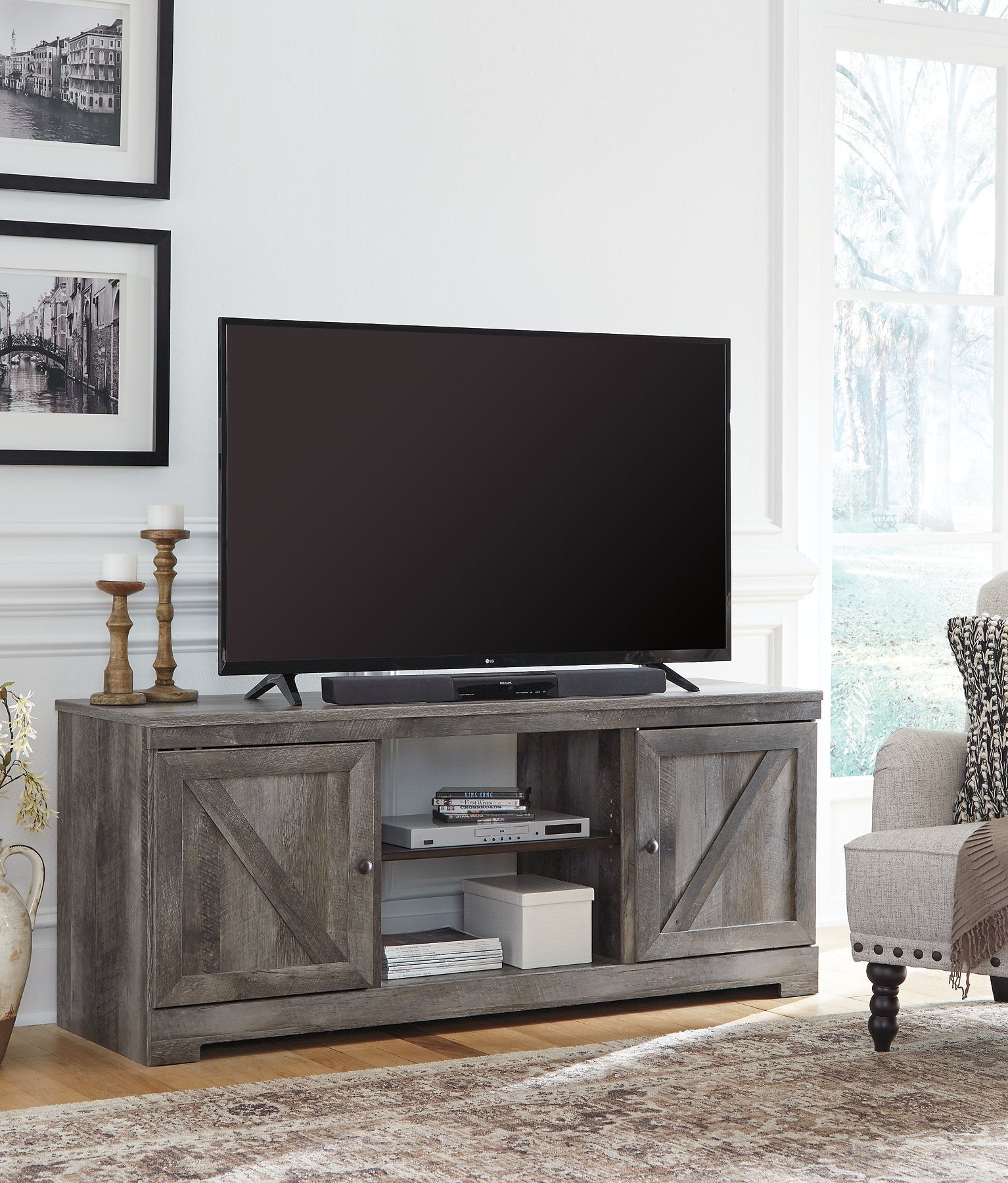 Wynnlow 63" TV Stand with Electric Fireplace - Half Price Furniture