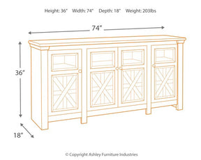 Bolanburg 74" TV Stand - Half Price Furniture