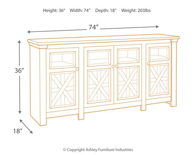 Bolanburg 74" TV Stand - Half Price Furniture