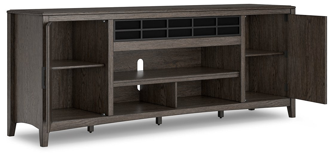 Montillan 84" TV Stand with Electric Fireplace - Half Price Furniture