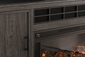 Montillan 84" TV Stand with Electric Fireplace - Half Price Furniture