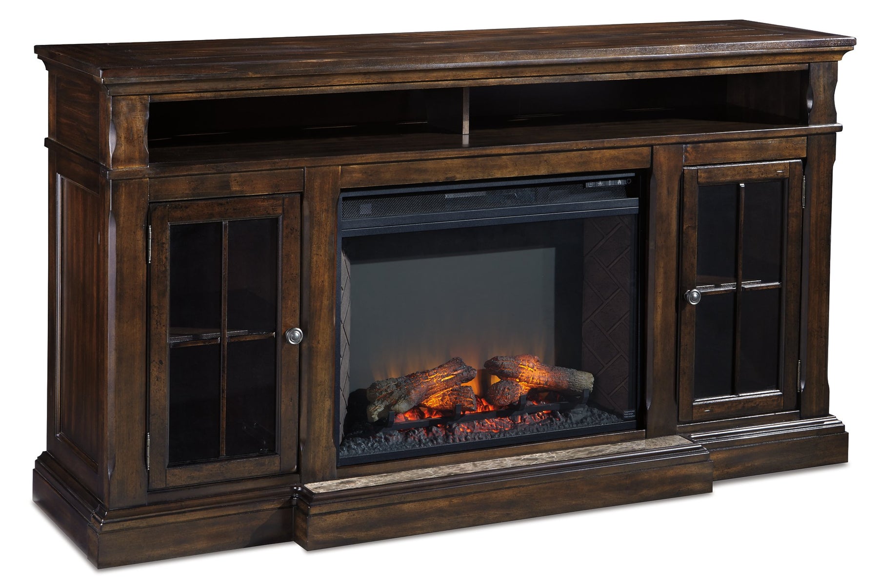 Roddinton 72" TV Stand with Electric Fireplace - Half Price Furniture