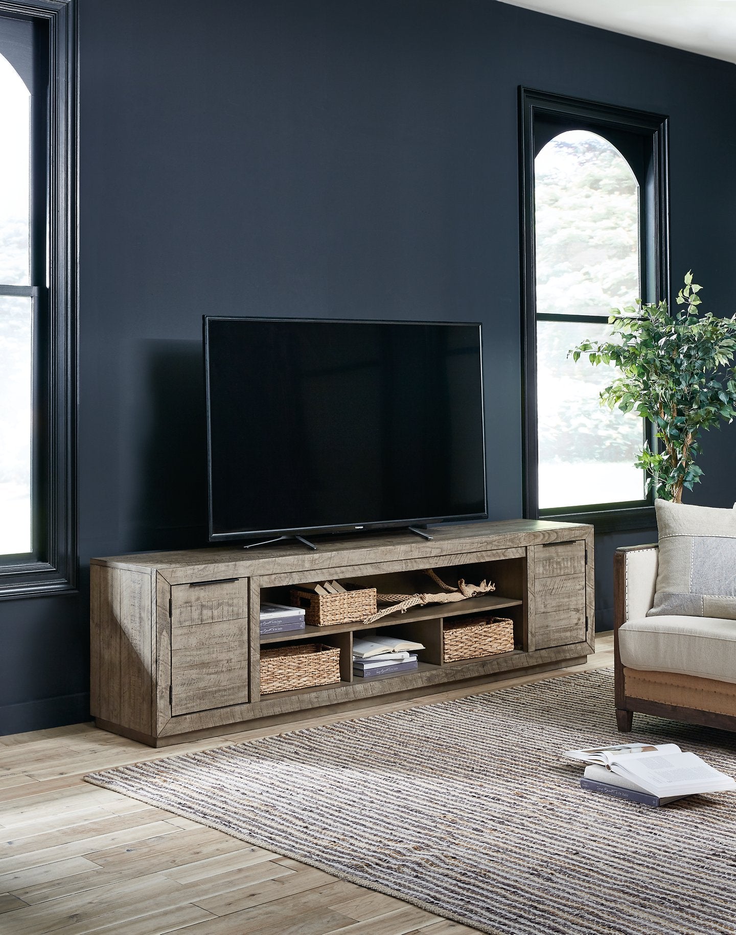 Krystanza TV Stand with Electric Fireplace - Half Price Furniture