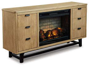 Freslowe TV Stand with Electric Fireplace Half Price Furniture