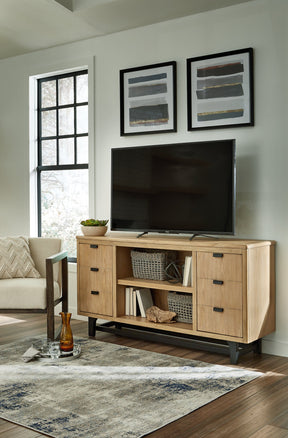 Freslowe TV Stand with Electric Fireplace - Half Price Furniture