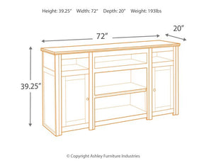 Harpan 72" TV Stand with Electric Fireplace - Half Price Furniture