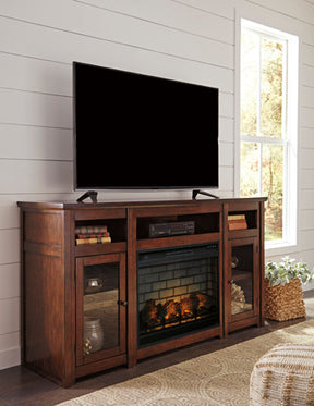 Harpan 72" TV Stand with Electric Fireplace  Half Price Furniture